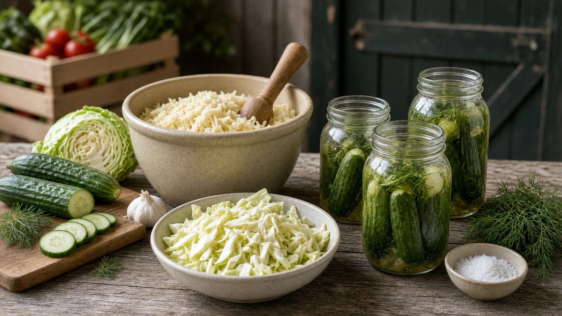 Simple Fermentation for Farm-Fresh Vegetables — Sauerkraut, Pickles, and Beyond